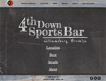 Tablet Screenshot of 4thdownsportsbar.com